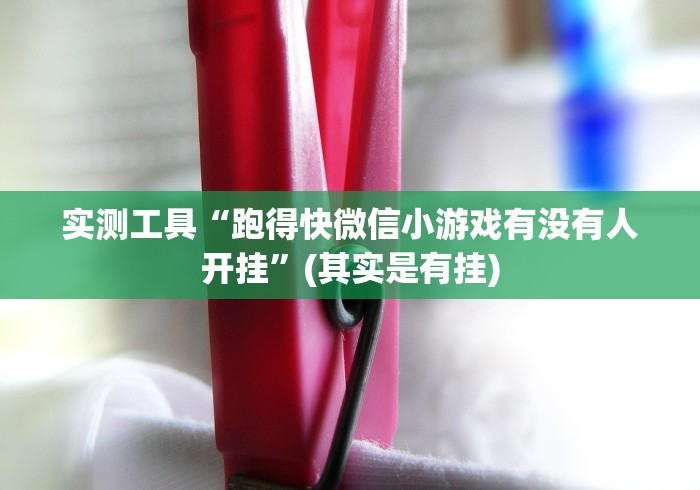 实测工具“跑得快微信小游戏有没有人开挂”(其实是有挂)